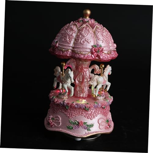 Cabilock Caja pegarse en contrahuellas de escaleras carrusel Musical de Caballos bobinas enfriadoras de Cerveza envío Directo Regalo de cumpleaños bebé Rosa