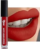 Mynena Warm Fiery Orange Red Matte Liquid Lipstick | Long-Lasting Comfort | Smudge-Proof Transfer-Resistant | Full Coverage Non-Drying | Vegan & Cruelty-Free | All-Day Wear Lip Colors | Glory