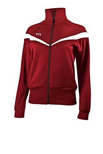 Veste de warm up TYR rouge pour homme et femme en taille L