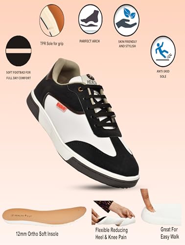 Image of HEALTH FIT Softest Cushioned Sneakers Supreme Comfort Fashion Sneakers for Men's Low Top Sneakers Sophisticated Style Versatile Design 149