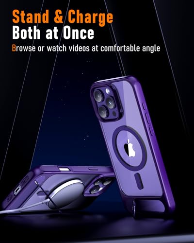 Coque magnétique puissante iPhone 16 Pro Max avec béquille réglable intégrée