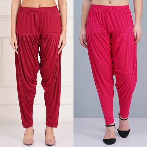 Image of Buy That Trendz Patiala Pant for Women Viscose Relaxed Fit Dhoti Patiyala Salwar Harem Style Bottom Pants