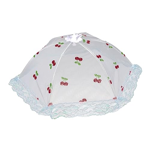 BRIGHTFUFU Outdoor Mesh Food Cover Cuisine Dish Mesh Tent Barbecue Accessories Screen Tents Mo-squitoes Food Covers Foldable Food Tent Food Umbrella Mesh Cover Net Camping Safety Mask Miss