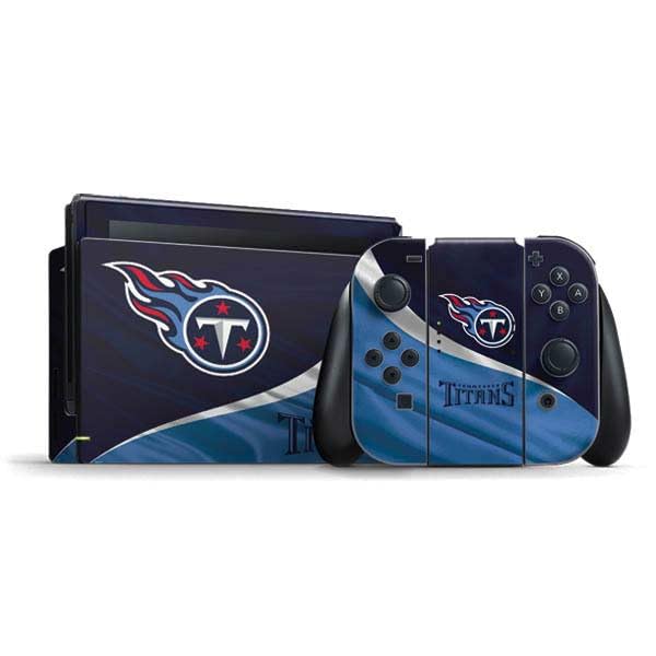Skinit Decal Gaming Skin Compatible with Nintendo Switch Bundle - Officially Licensed NFL Tennessee Titans Design