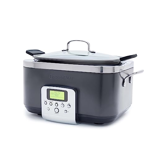 GreenPan Elite 8-in-1 Programmable 6QT Electric Slow Cooker, Dish...