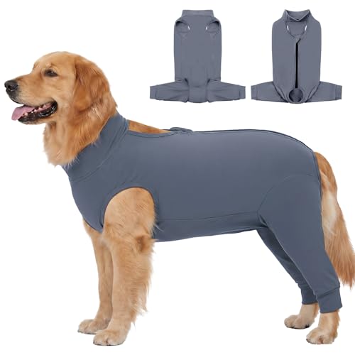 Image of AOFITEE Dog Recovery Sleeve Hind Leg, Small Dog Recovery Suit for Female Male Dog, Anti Licking Small Dog Rear Leg Sleeve, Dog Wound Cover for Rear Leg and Abdomen, Dog Cone Alternative, S