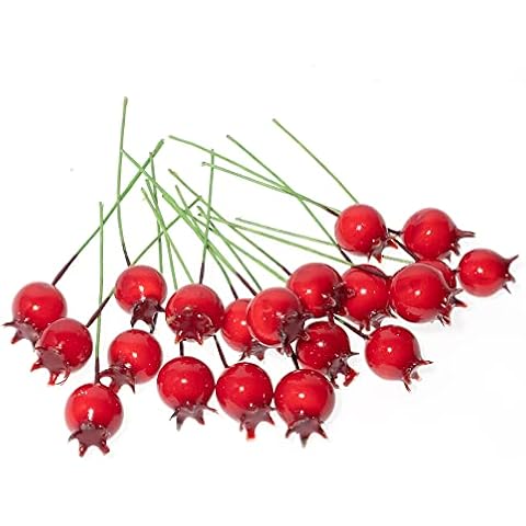 NUOMI Mini Pomegranate Artificial Fruits for Decoration Lifelike Decor 40 Pcs, Christmas Ornaments, Crafts Cover