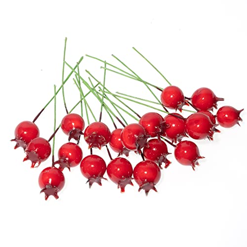 NUOMI Mini Pomegranate Artificial Fruits for Decoration Lifelike Decor 40 Pcs, Christmas Ornaments, Crafts