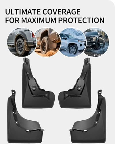 Image of Mud Flaps Compatible with Toyota RAV4 2019-2023, No Drilling Needed, 4PCS Front & Rear Splash Guards, OEM Style Mudguards for Wheel Liner Fenders, All-Weather Protection