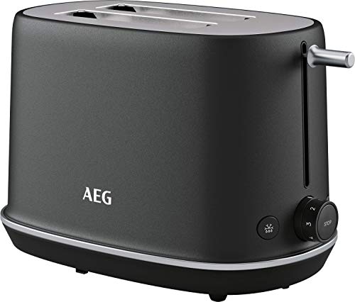 AEG T7-1-6BP Toaster / 7 Bräunungsstufen / Auftauen / Aufwärmen / Aufbacken / Brötchenaufsatz, Staubschutzdeckel / Lift…