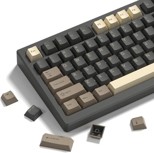 キーキャップ Womier PBT キーキャップ 138キー、光を通さない チェリープロファイル カスタムキーキャップ 61/64/68/84/87/100/104/108 レトロゲーミング用メカニカルキーボードの商品画像（Amazon）