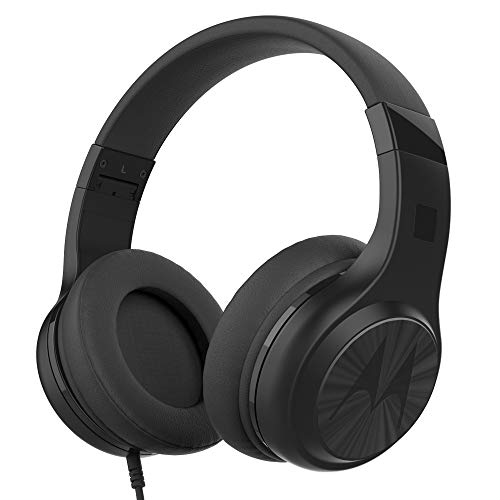 Motorola Lifestyle Pulse 120 Bass - Over-Ear Hoofdtelefoon - Ultra lichtgewicht en opvouwbaar - Microfoon voor gesprekken en Voice Assistant - Zwart, 190 x 179 x 212 mm