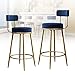 OUFUAMY Stołki barowe wysokość barowe zestaw 2 szt. z oparciem, wysokość 66 cm, stołki do blatu kuchennego, jadalni, 136 kg, nośność niedźwiedzia