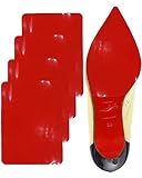 CZBYXA12 Red Bottoms Sole Protector Sole Guard Compatible with Christian Louboutin Shoes,Red Bottom Protectors,Self-Adhesive Shoe Sole Protector Replacement for Louboutin Shoes (6.0'x4.5', Red 4Pcs)