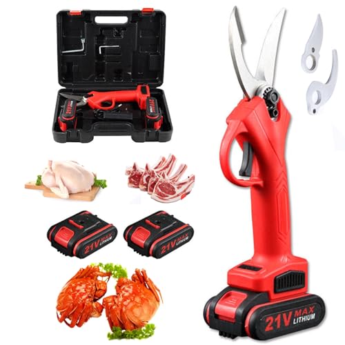 Forbici Elettriche Per Tagliare Il Pesce, Forbici Per Ossa Da Cucina, Cesoie Per Pollame Per Carichi Pesanti Con 2 Batterie E Lama Di Ricambio, Per Tagliare Ossa Di Pollo E Verdure In Cucina