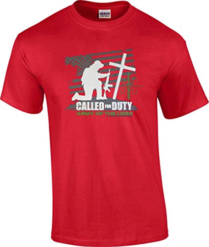 T-shirtqueen men's christian called for duty army soldi…
