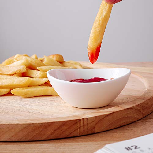Omaykey Sauce Dish Set Of 10, 2.5 Oz Porcelain Dipping Bowls Set, White Dipping Sauce Dishes For Soy Sauce, Ketchup, Condiment, Bbq Sauce Or Seasoning, Honey Mustard #TOP5