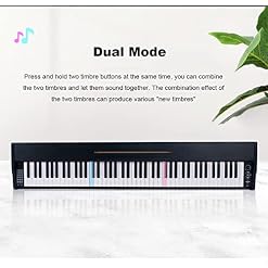 Le clavier de piano numérique portable à 88 touches prend en charge les doubles haut-parleurs stéréo MIDI USB pour les… - Les Beatles, Paul McCartney, John Lennon, RIngo Starr, George Harrison Le clavier de piano numérique portable à 88 touches prend en charge les doubles haut-parleurs stéréo MIDI USB pour les… – Image 5