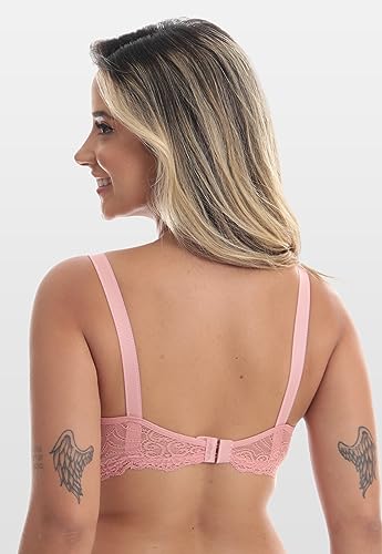 Kit 3 Sutiã Amamentação Renda Reforçado Gestante Em Microfibra Preto Bege Rosa Adulto (M)