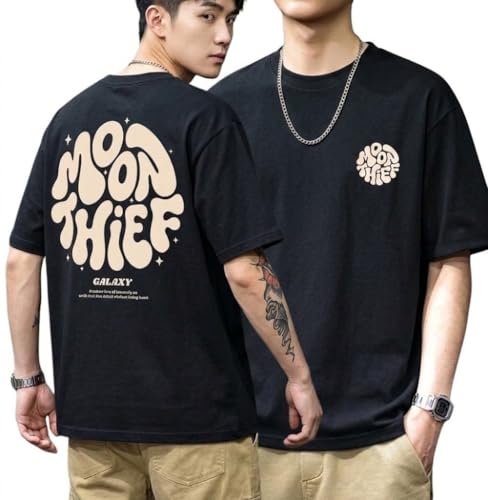 Image of SMOWKLY Men's T Shirt | Round Neck Half Sleeve Casual T Shirt for Men | Regular Fit Solid Graphic Tee | Breathable Summer Tees | Stylish Comfortable Streetwear Fashion for Men