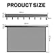 Qiundar Wäschetrockner ausziehbar Wand Wäscheständer klappbar,Multifunktionaler Mesh-Organizer mit 8 Haken,wandmontiert Wäscheständer No-Punch Badezimmer-Organizer Grau 60cm