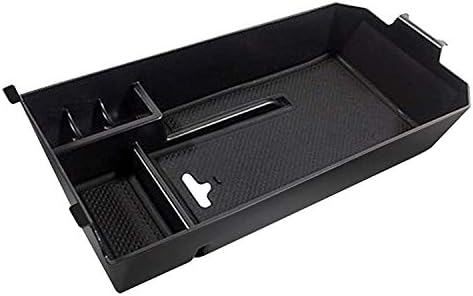 Hacbop Centre Console Organizer Tray for Mercedes W205 C Class W253 GLC Class 2015-2020, Console Armrest Storage Box, Black