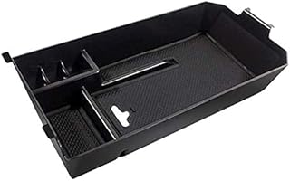 Hacbop Centre Console Organizer Tray for Mercedes W205 C Class W253 GLC Class 2015-2020, Console Armrest Storage Box, Black
