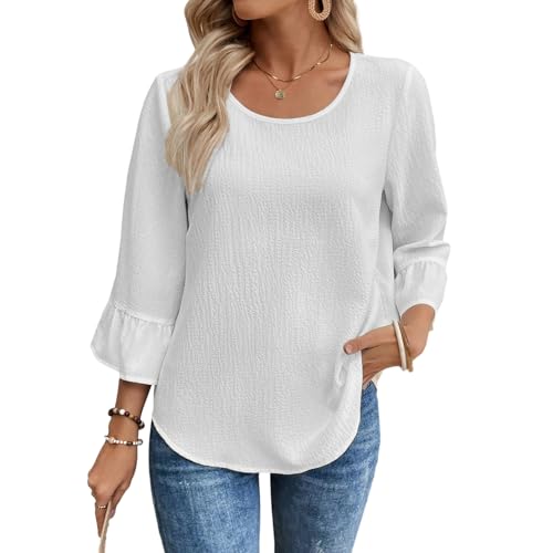Haut ample col rond femme 3/4-sleeve | Confort anti-transpiration