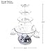 4-Tier Cupcake Stand - Round Acrylic Display Stand with LED Lights for Birthday, Tea Party, or Wedding Dessert Tables by Great Northern Popcorn