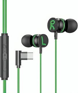 QUEST In-Ear Wired Earphones with Mic for Daily Use Type-C, Green