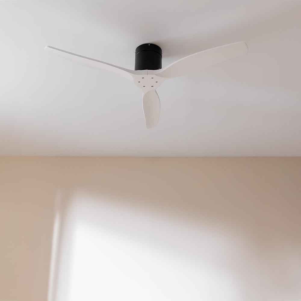 Cecotec Ventilador de Techo con Mando EnergySilence Aero 5500 Aqua Black&White Connected. Motor DC 40W, Diámetro 132cm, 3 Aspas, Bajo consumo, Wifi, Exteriores, Temporizador, Verano e invierno — view 9