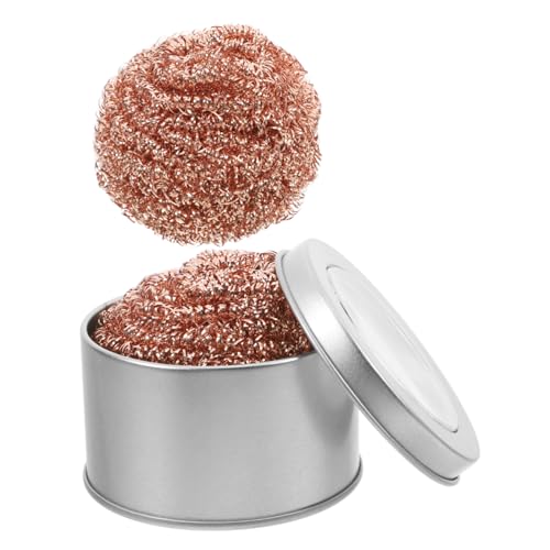 KICHOUSE 1 Set Soldering Tip Cleaner with Coiled Wire Ball for Efficient Soldering Portable Design for Home Professional Use