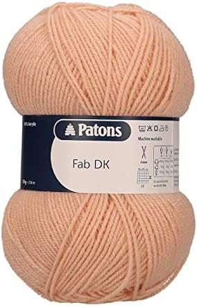 Patons Fab DK Kitting/Crochet Yarn Double Knitting Wool 100g Balls and 100% Acrylic Machine Washable & Tumble Dry Yarn - 44 Colours in The Range - Colour 2323 - Red - 1 x 100g Ball