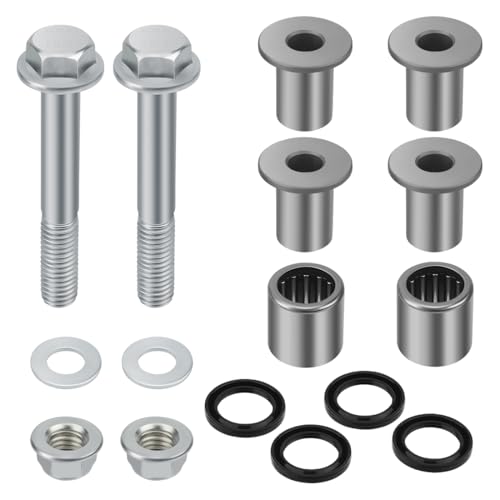 Kit de bujes de brazo A superior delantero, rodamientos, sellos y tornillos para Suzuki Ka-wasaki Arctic Cat ATV Quadsport Z 400 LT-Z400 KFX400 400 DVX 2003-2014
