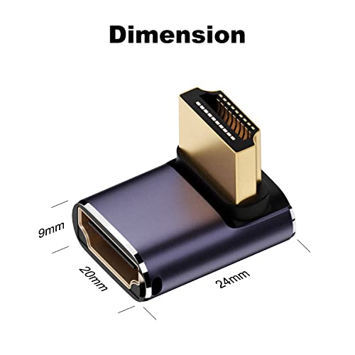 Adaptador HDMI 2.1 Ángulo Derecho AreMe 8K 2 Pack miniatura 6