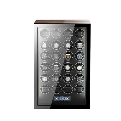 Caja Fuerte Pequeña, Caja De Seguridad Automática De Lujo For Reloj Con Pantalla Táctil LCD De Motor Y Cajas De Accesorios De Reloj De Madera Con Control Remoto(6224)