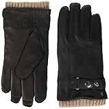 Feinstes Ziegen Nappaleder Roeckl Herren Illinois Handschuhe, Black, 8