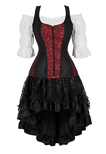 Bustier jupe robe top pour un ensemble de lingerie gothique femme