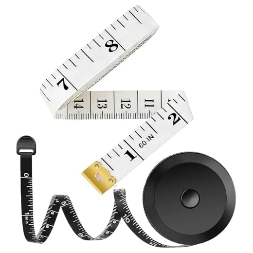 Auto-Retract Body Measuring Tape 60" (2-Pack) – for Fitness, Weight Loss, Sewing, Tailoring & Craft Measurements,White+Black