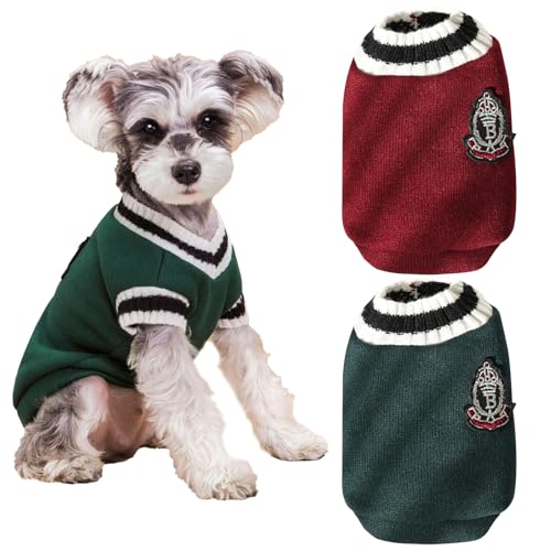 KASESSS 2 Stück Hundepullover Kleine Hunde, Hundemantel, Hundemantel für Kleine Hunde,...