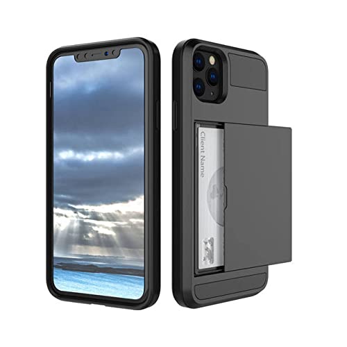 Coque arrière iPhone 12 Mini antichoc PC TPU fente carte de crédit