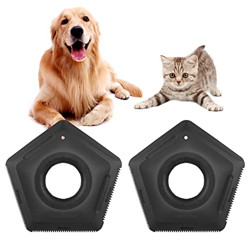 Image of VavoPaw Hair Remover, 2Pack Pet Detailer Brush for Couch, Car Interior, Fur Removal for Carpet, Auto Detailing, Furniture, Lint, Sofa, Black