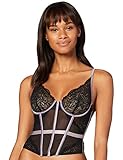  Iris & Lilly C28853-00 Korsett, Grau (Grau und Schwarz), 75B