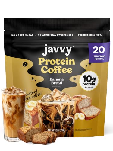 Javvy Protein Coffee for Cold Brew &amp; Iced Coffee, Banana Bread