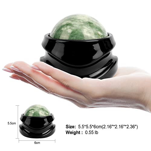Lazyga Jade Massage Ball Coolling Massage Ball For Pain Coolling Relief And Relax Full Body Massage Tools（ Green） #TOP2