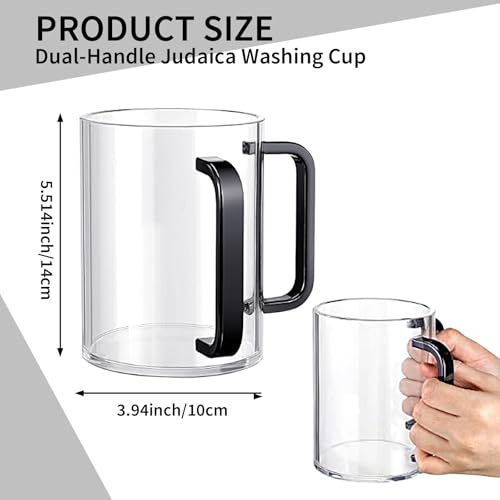 Set de 3 vasos para lavado ritual de manos 5 pulg miniatura 2