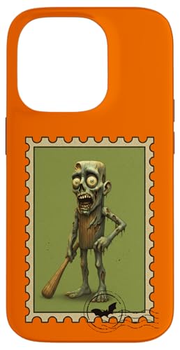 Tung Zombie Sahur ハロウィン 郵便切手 スマホケース iPhone 14 Pro 用