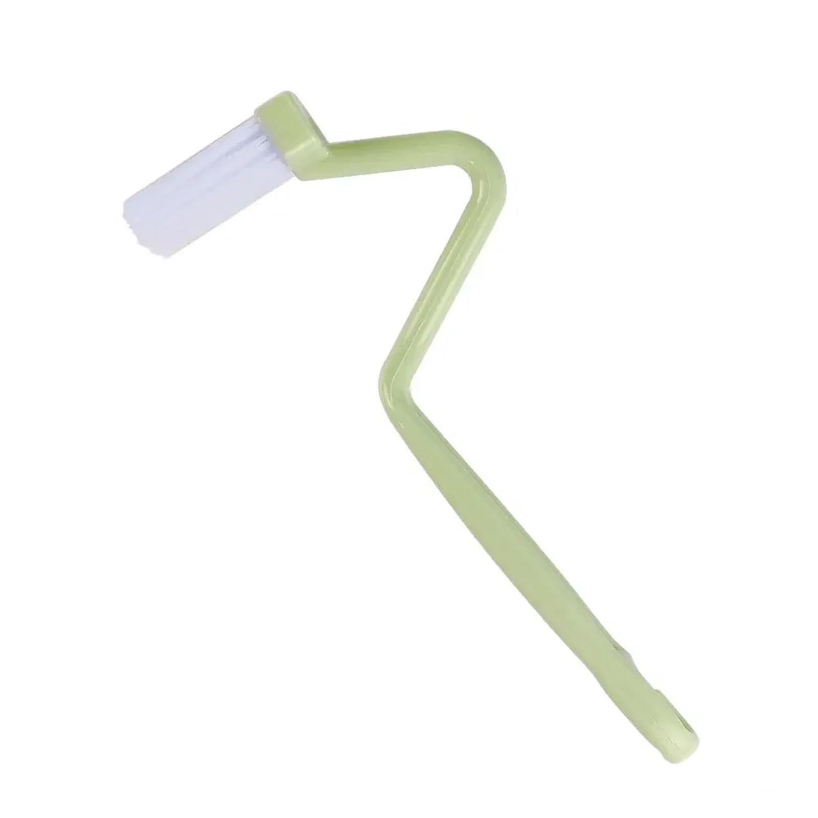 Toilet Brush Toilet Cleaning Brush S Shape Portable Wc Scrubber Curved Side Bending Handle Corner(Green)