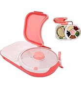 Kids Lunchbox with Small Snack Spinner Flip - Snack Container Box Bundle with Hand Strap, 2 in 1 ...