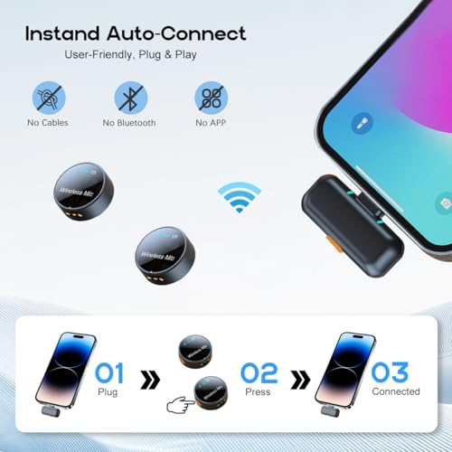 Micro cravate sans fil pour vlogging en direct et vidéos de voyage sur Android - 3